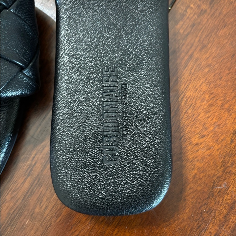 Black Minimalist Flats with Woven Detail - Picture 7 of 7